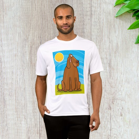 Funny Big Brown Hund sitzt in der Sonne T-Shirt