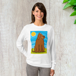 Funny Big Brown Hund sitzt in der Sonne T-Shirt