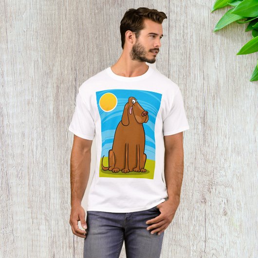 Funny Big Brown Hund sitzt in der Sonne T-Shirt