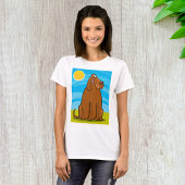 Funny Big Brown Hund sitzt in der Sonne T-Shirt