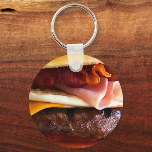 Funny Big Burger Schlüsselanhänger (Vorderseite)