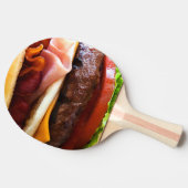Funny Big Burger Tischtennis Schläger (Seitenansicht)