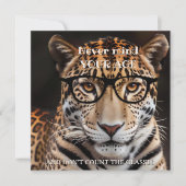 Funny Big Cat Booze Birthday Karte (Vorderseite)