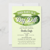 Funny Big Dill Pickle Gender Neutral Baby Dusche Einladung (Vorderseite)