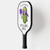 Funny Big Dill Team Name Name Lila Weiß Grün Pickleball Schläger (Links)