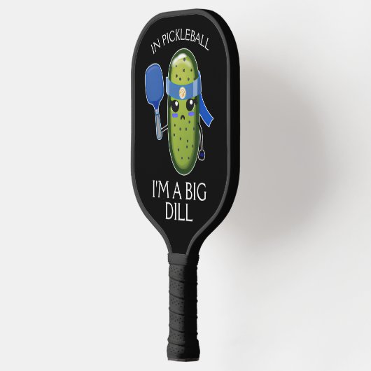 Funny Big Dill Team Name Number Blue Black & Green Pickleball Schläger (Links)