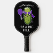 Funny Big Dill Team Name Nummer Lila Schwarz Grün Pickleball Schläger (Vorderseite)