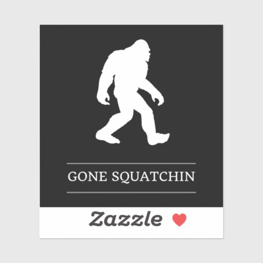 Funny Big Foot Gone Squatchin Sasquatch Aufkleber (Blatt)