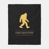 Funny Big Foot Gone Squatchin Sasquatch Fleecedecke (Vorderseite)