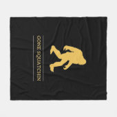 Funny Big Foot Gone Squatchin Sasquatch Fleecedecke (Vorderseite (Horizontal))