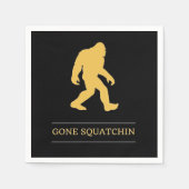 Funny Big Foot Gone Squatchin Sasquatch Serviette (Vorderseite)