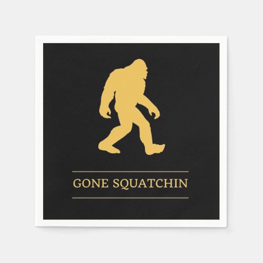 Funny Big Foot Gone Squatchin Sasquatch Serviette (Vorderseite)