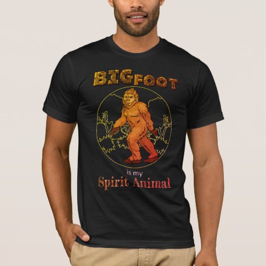 Funny Big Foot ist mein Geist Tier T-Shirt (Vorderseite)