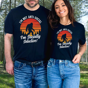 Funny Big Foot nicht antisozial selektiv T-Shirt