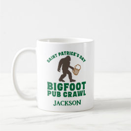 Funny Big Foot Pub Crawl Name St Patricks Day Kaffeetasse