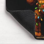 Funny Big Foot Santa Hat Drink Christmas Tree Xmas Mousepad (Ecke)