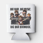 Funny Big Hair Music Boombox Hamster Supergroup Dosenkühler (Rückseite)