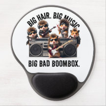 Funny Big Hair Music Boombox Hamster Supergroup