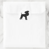 Funny Big Head Airedale Runder Aufkleber (Tasche)