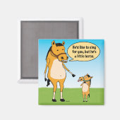 Funny Big Horse und Little Horse Kühlschrankmagnet (Vorderseite/Rückseite)