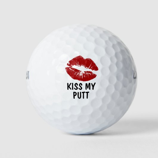 Funny Big Kiss Novelty Golf Balls Golfball (Vorderseite)