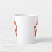 Funny Big Mit Augen Lächeln Niedlich Monster Name Milchtasse (Vorderseite)