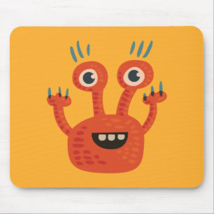 Funny Big Mit Augen Lächeln Niedliches Monster Mousepad