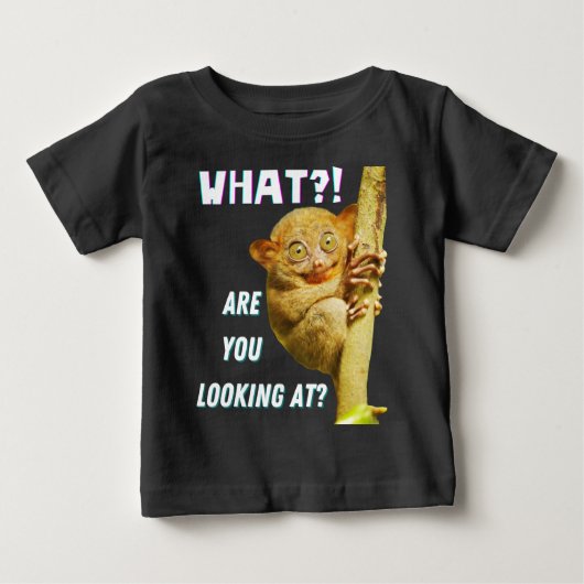 Funny Big Mit Augen Tarsier Was Sie sehen Baby T-shirt (Vorderseite)