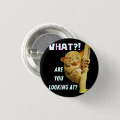 Funny Big Mit Augen Tarsier Was Sie sehen Button (Vorne & Hinten)