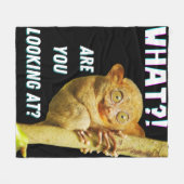 Funny Big Mit Augen Tarsier Was Sie sehen Fleecedecke (Vorderseite (Horizontal))