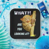Funny Big Mit Augen Tarsier Was Sie sehen Pappteller (Party)