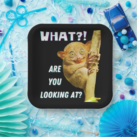 Funny Big Mit Augen Tarsier Was Sie sehen Pappteller (Party)