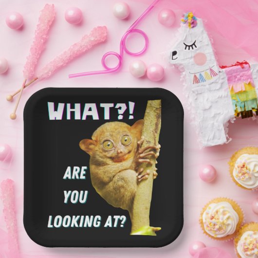 Funny Big Mit Augen Tarsier Was Sie sehen Pappteller (Party)