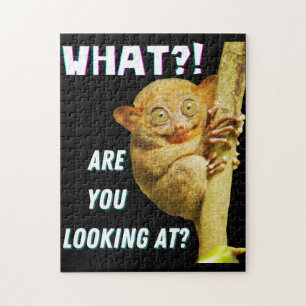 Funny Big Mit Augen Tarsier Was Sie sehen Puzzle
