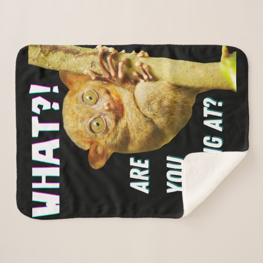 Funny Big Mit Augen Tarsier Was Sie sehen Sherpadecke (Vorderseite (Horizontal))