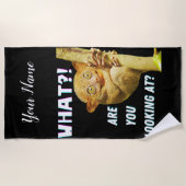 Funny Big Mit Augen Tarsier Was Sie sehen Strandtuch (Vorderseite)