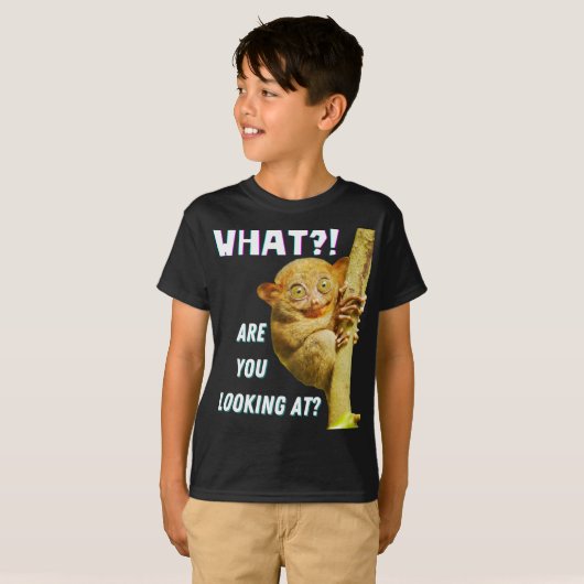Funny Big Mit Augen Tarsier Was Sie sehen T-Shirt (Vorne ganz)