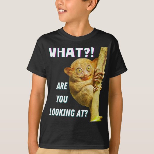 Funny Big Mit Augen Tarsier Was Sie sehen T-Shirt (Vorderseite)