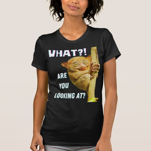 Funny Big Mit Augen Tarsier Was Sie sehen T-Shirt (Vorderseite)