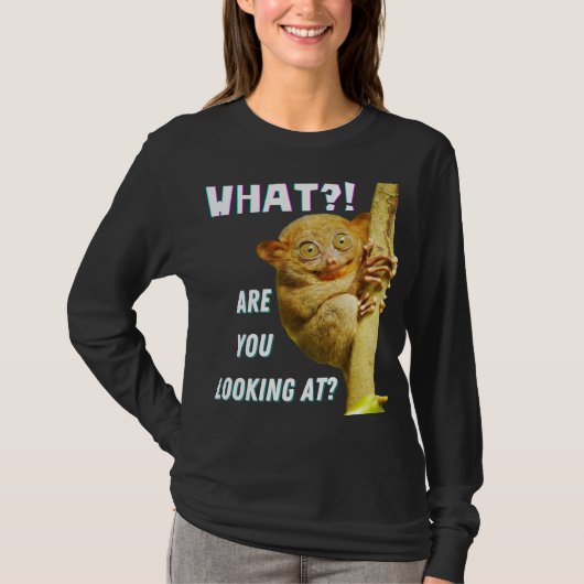 Funny Big Mit Augen Tarsier Was Sie sehen T-Shirt (Vorderseite)