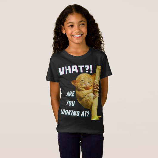 Funny Big Mit Augen Tarsier Was Sie sehen T-Shirt (Vorne ganz)