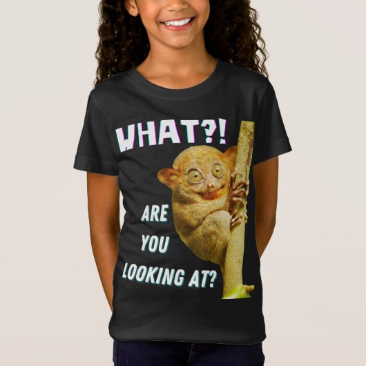 Funny Big Mit Augen Tarsier Was Sie sehen T-Shirt (Vorderseite)