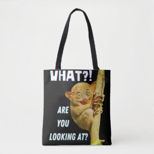 Funny Big Mit Augen Tarsier Was Sie sehen Tasche