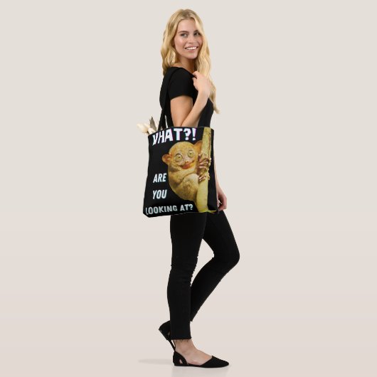 Funny Big Mit Augen Tarsier Was Sie sehen Tasche (Am Model)
