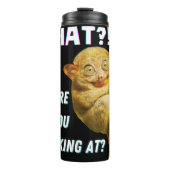 Funny Big Mit Augen Tarsier Was Sie sehen Thermosbecher (Vorderseite)