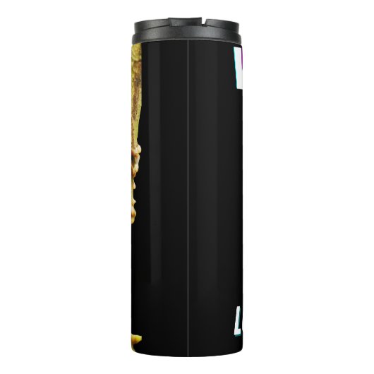 Funny Big Mit Augen Tarsier Was Sie sehen Thermosbecher (Rückseite)