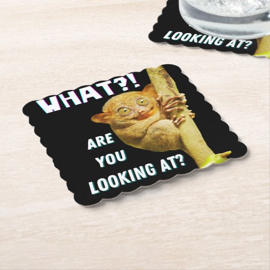 Funny Big Mit Augen Tarsier Was Sie sehen Untersetzer (angewinkelt)