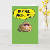 Funny Big Mouth Frog For Hearing Impaired Birthday Karte (Gelbe Blume)