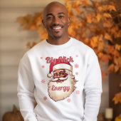 Funny Big Nick Energy African American Santa Sweatshirt