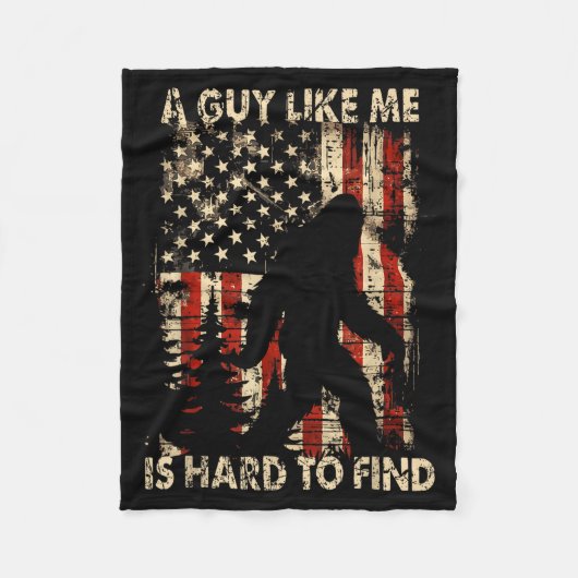 Funny Bigfoot A Guy Like Me Is Hard To Forest Find Fleecedecke (Vorderseite)